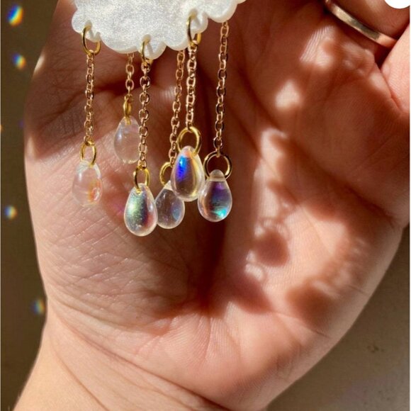Rain Cloud Earrings - Picture 2 of 3